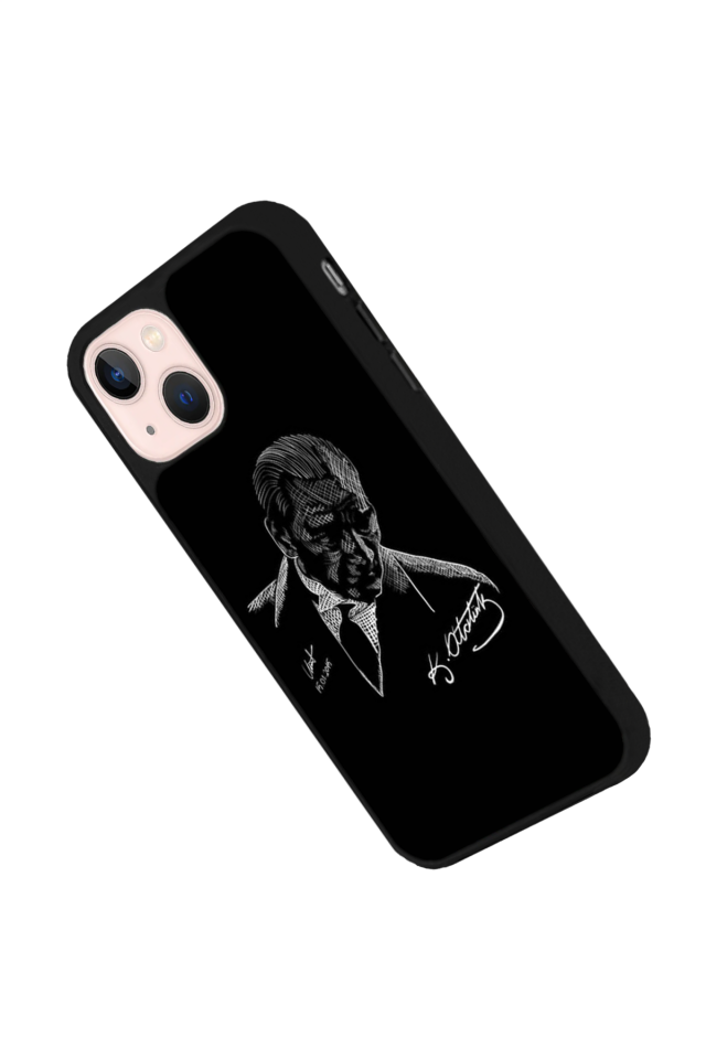 iPhone 13/14 Uyumlu Mustafa Kemal Ataturk Tasarımlı Glossy Premium Kılıf