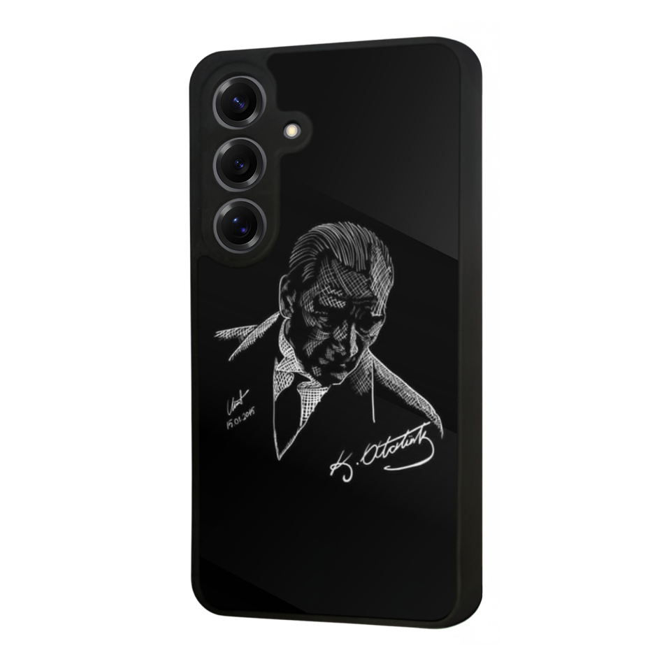 Samsung Galaxy S25 Uyumlu Mustafa Kemal Ataturk Tasarımlı Glossy Premium Kılıf
