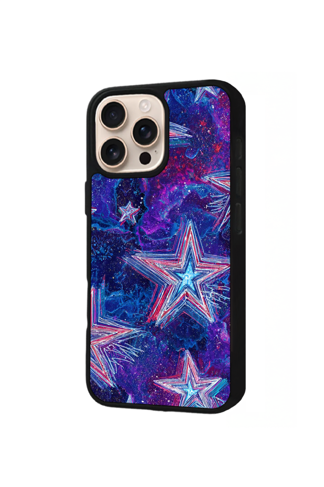 iPhone 14 Pro Uyumlu Retro Yildizlar Tasarımlı Glossy Premium Kılıf