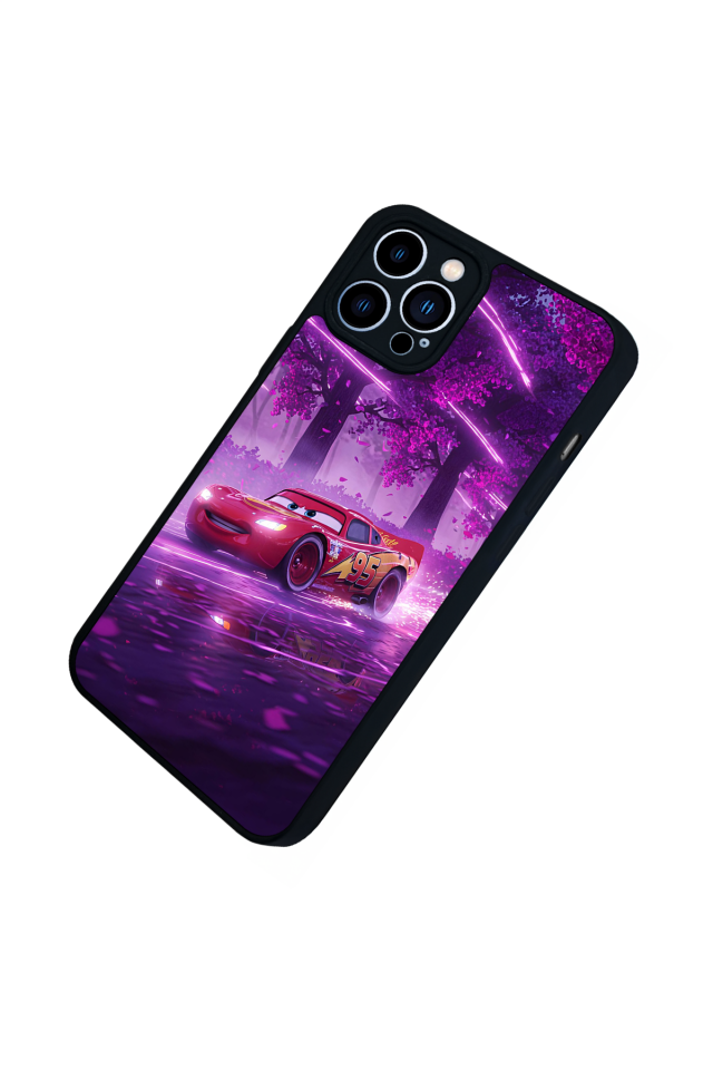 iPhone 13 Pro Max Uyumlu Şimsek McQueen Tasarımlı Glossy Premium Kılıf