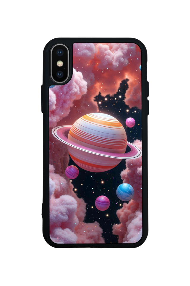 iPhone XS Max Uyumlu Uzay Tasarımlı Glossy Premium Kılıf