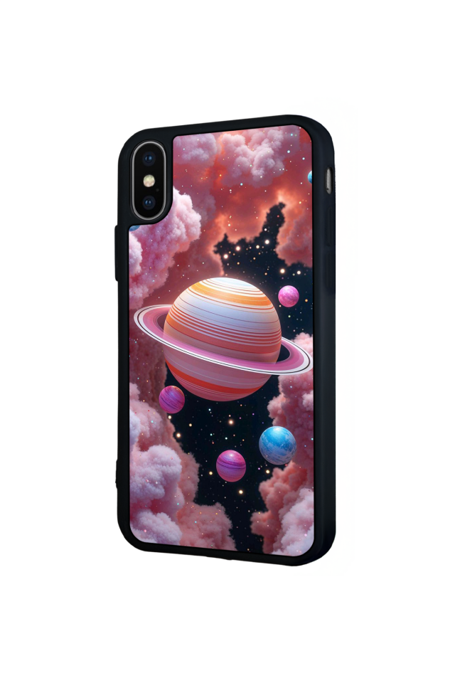 iPhone XS Max Uyumlu Uzay Tasarımlı Glossy Premium Kılıf