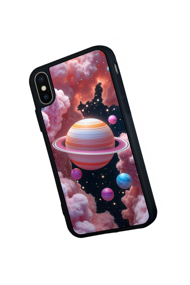 iPhone XS Max Uyumlu Uzay Tasarımlı Glossy Premium Kılıf