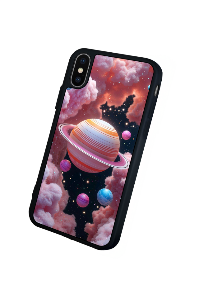iPhone XS Max Uyumlu Uzay Tasarımlı Glossy Premium Kılıf