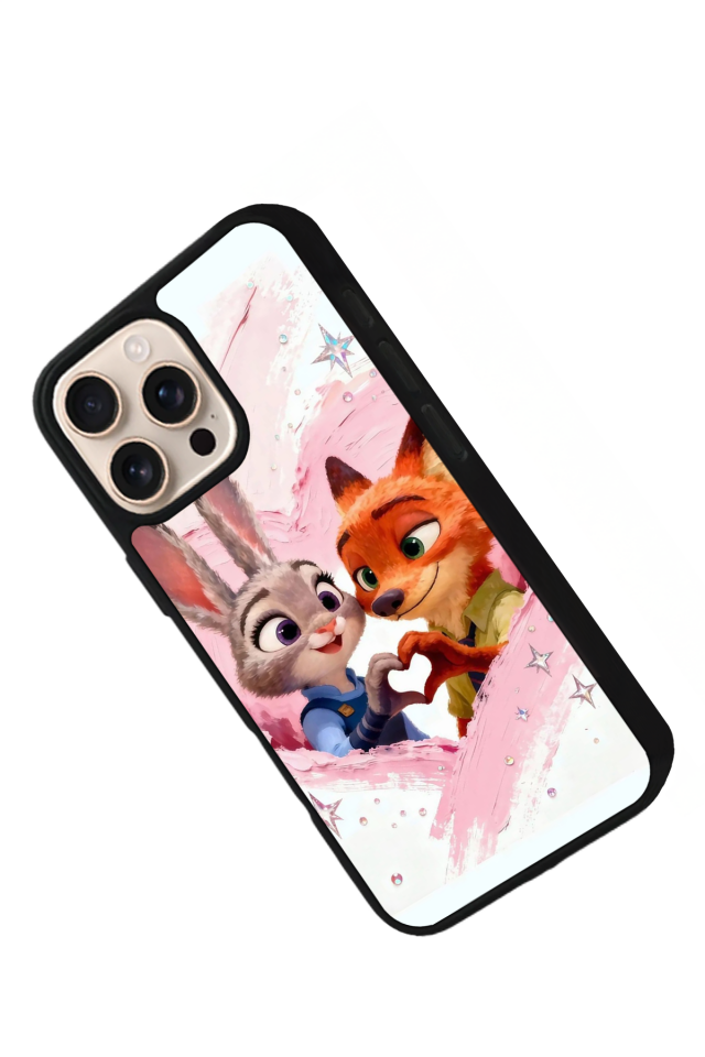 iPhone 14 Pro Uyumlu Zootropolis Tasarımlı Glossy Premium Kılıf