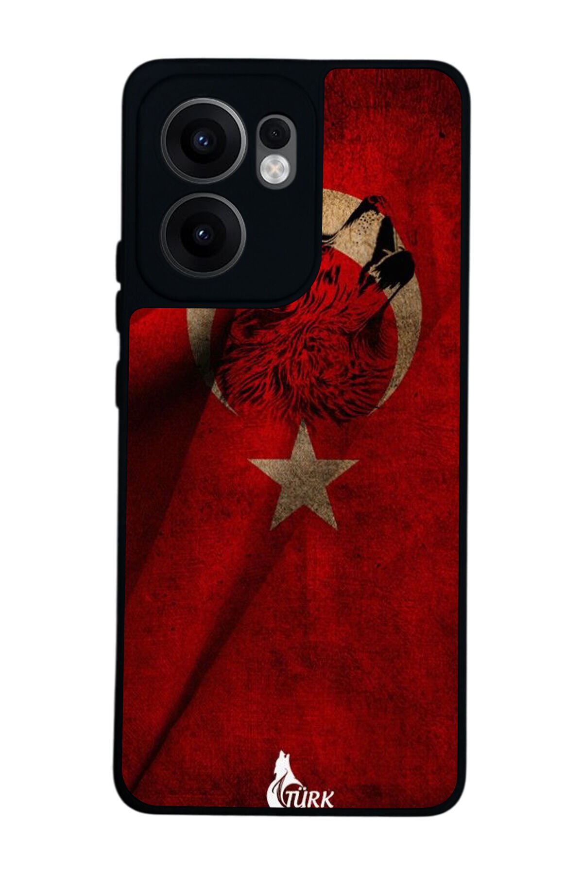 Oppo Reno 13F Uyumlu Türk Bayragi Tasarımlı Glossy Premium Kılıf