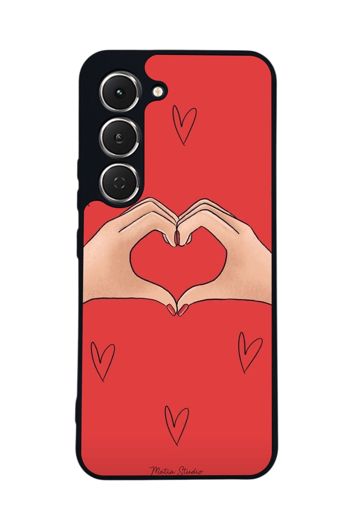 Tecno Spark 40 Pro Uyumlu Kalp Love Tasarımlı Glossy Premium Kılıf