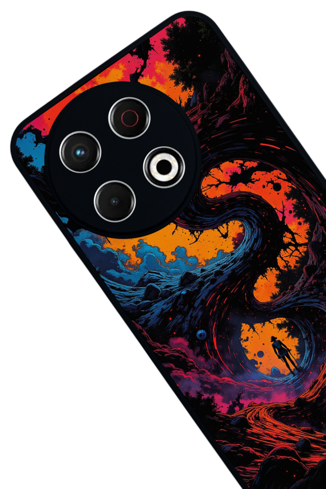 Tecno Spark 30 Pro Uyumlu Abstract Tasarımlı Glossy Premium Kılıf