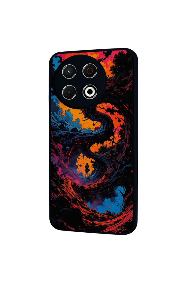 Tecno Spark 30 Pro Uyumlu Abstract Tasarımlı Glossy Premium Kılıf