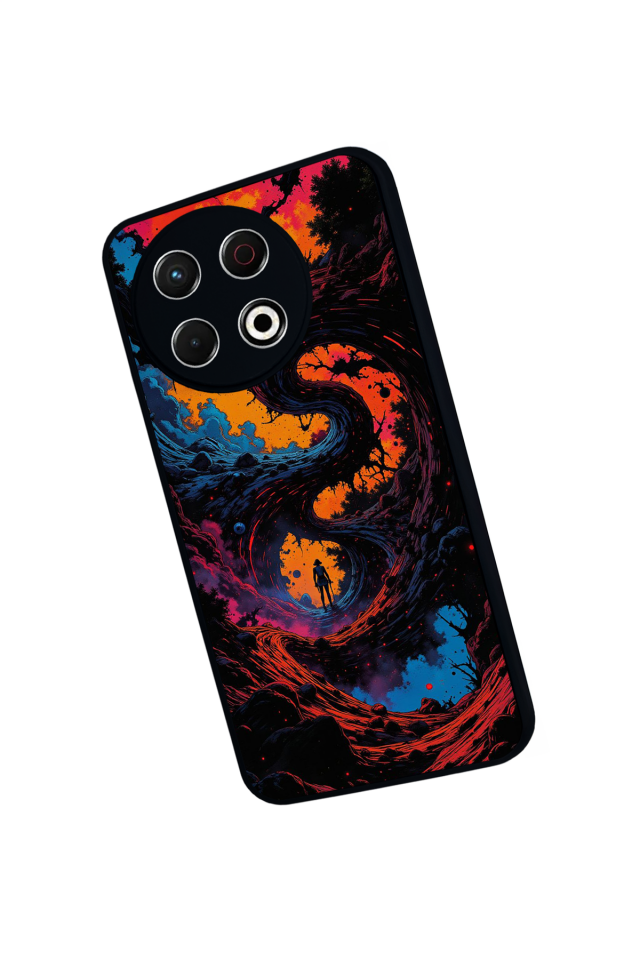 Tecno Spark 30 Pro Uyumlu Abstract Tasarımlı Glossy Premium Kılıf