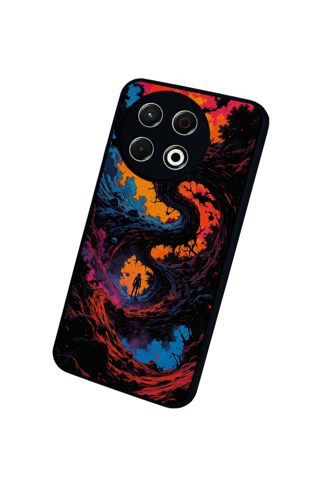 Tecno Spark 30 Pro Uyumlu Abstract Tasarımlı Glossy Premium Kılıf