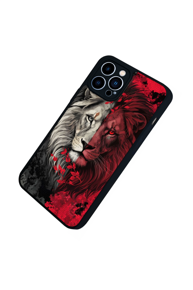 iPhone 12 Pro Max Uyumlu Aslan Tasarımlı Glossy Premium Kılıf