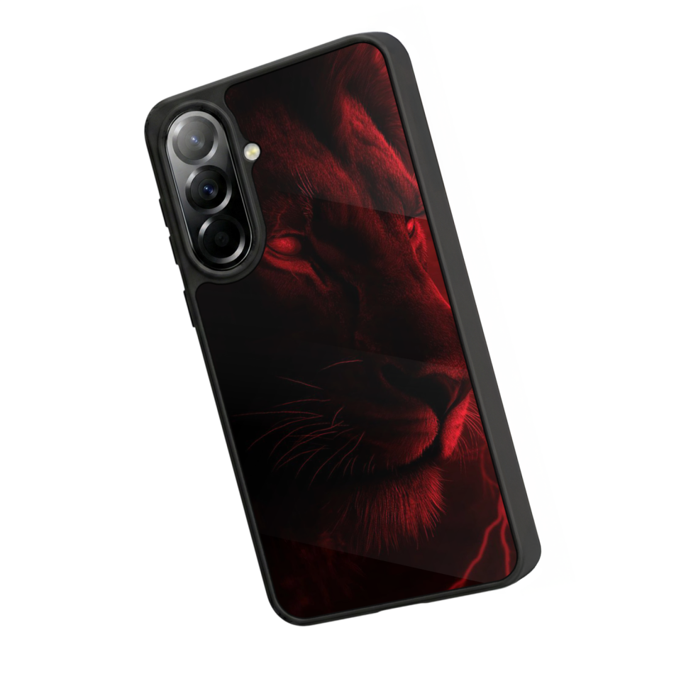 Samsung Galaxy A57 Uyumlu Aslan Tasarımlı Glossy Premium Kılıf