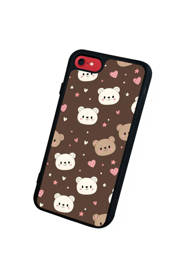 iPhone 8 Uyumlu Ayı Tasarımlı Glossy Premium Kılıf