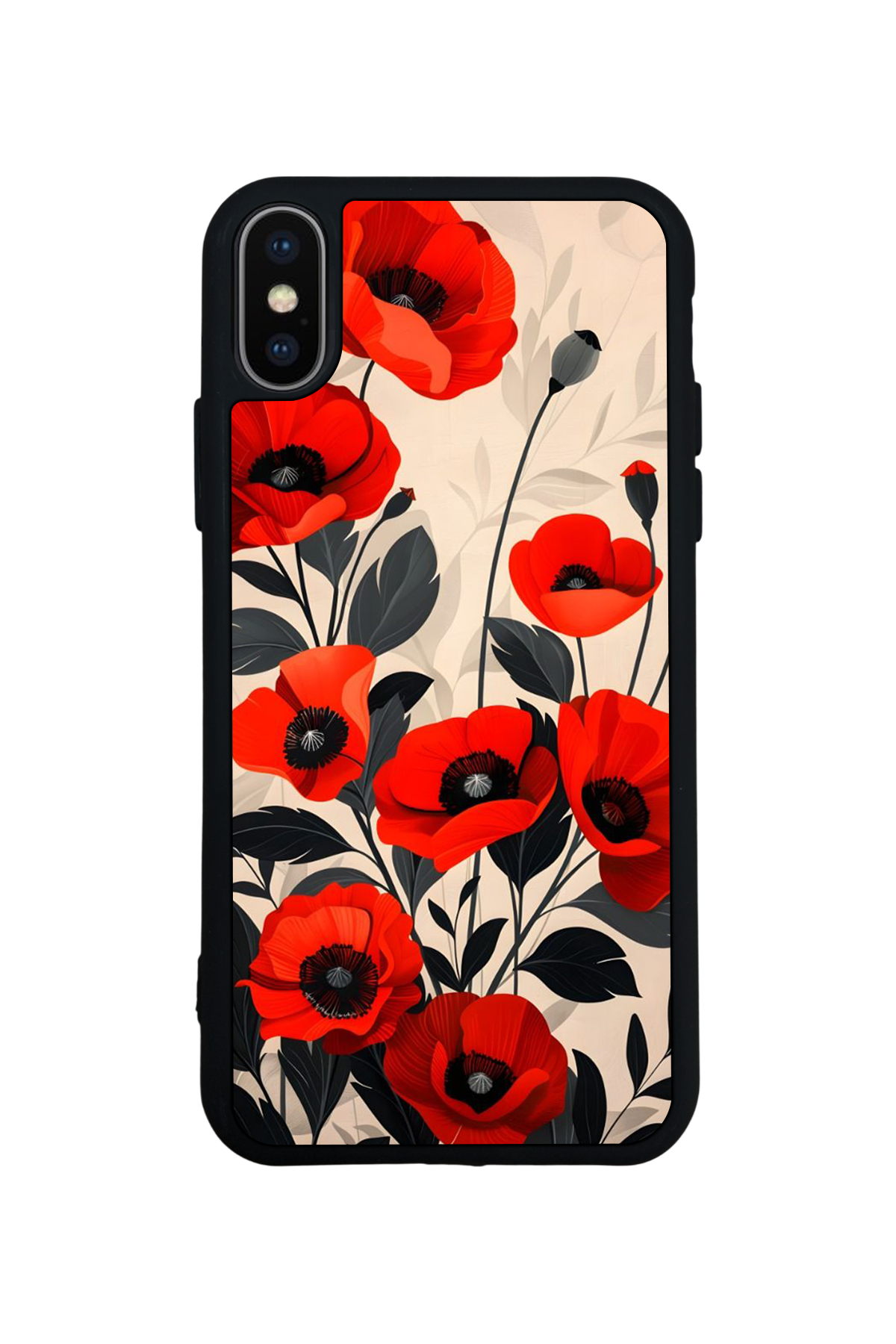 iPhone X/ XS Uyumlu Floral Tasarımlı Glossy Premium Kılıf