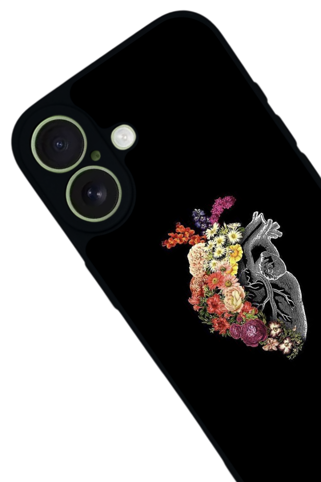 iPhone 17 Uyumlu Kalp Love Tasarımlı Glossy Premium Kılıf