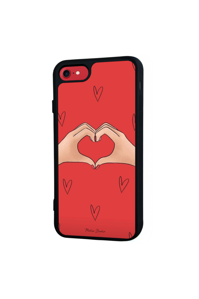 iPhone 7 Uyumlu Kalp Love Tasarımlı Glossy Premium Kılıf