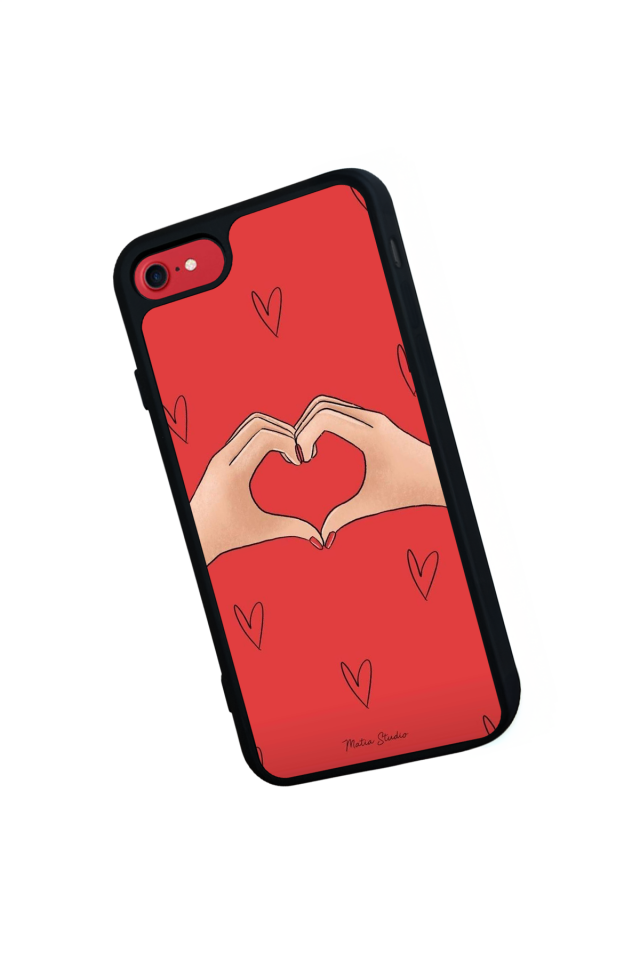 iPhone 7 Uyumlu Kalp Love Tasarımlı Glossy Premium Kılıf