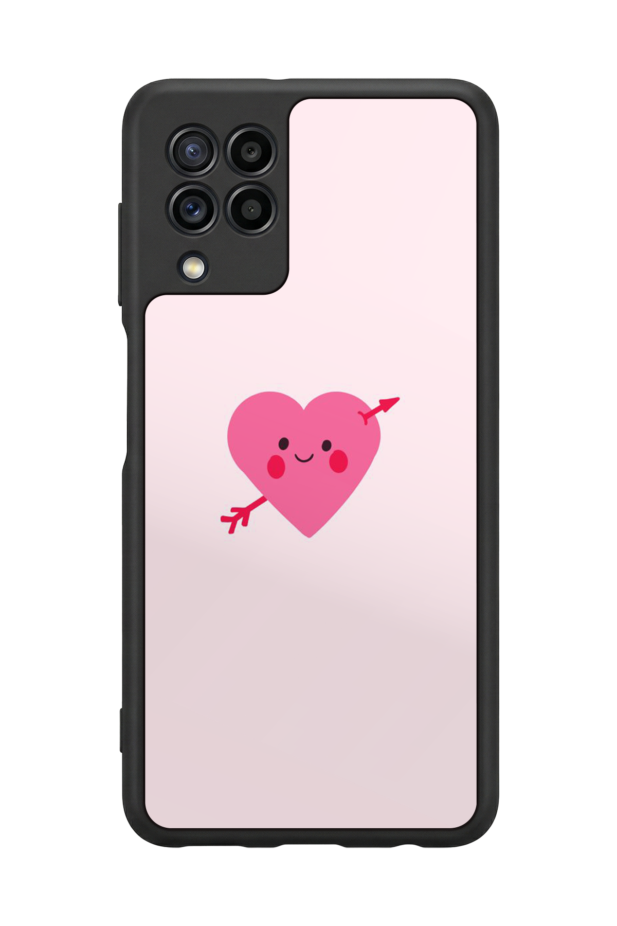 Samsung Galaxy M32 Uyumlu Kalp Love Tasarımlı Glossy Premium Kılıf