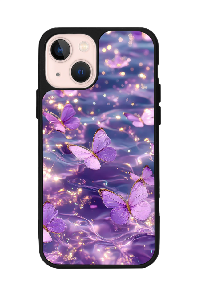 iPhone 15 Plus Uyumlu Kelebek Tasarımlı Glossy Premium Kılıf