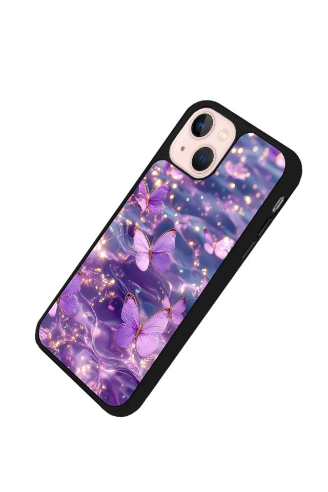 iPhone 15 Plus Uyumlu Kelebek Tasarımlı Glossy Premium Kılıf