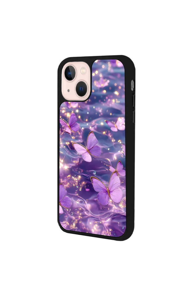 iPhone 15 Plus Uyumlu Kelebek Tasarımlı Glossy Premium Kılıf