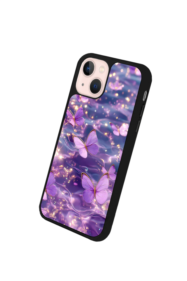 iPhone 15 Plus Uyumlu Kelebek Tasarımlı Glossy Premium Kılıf