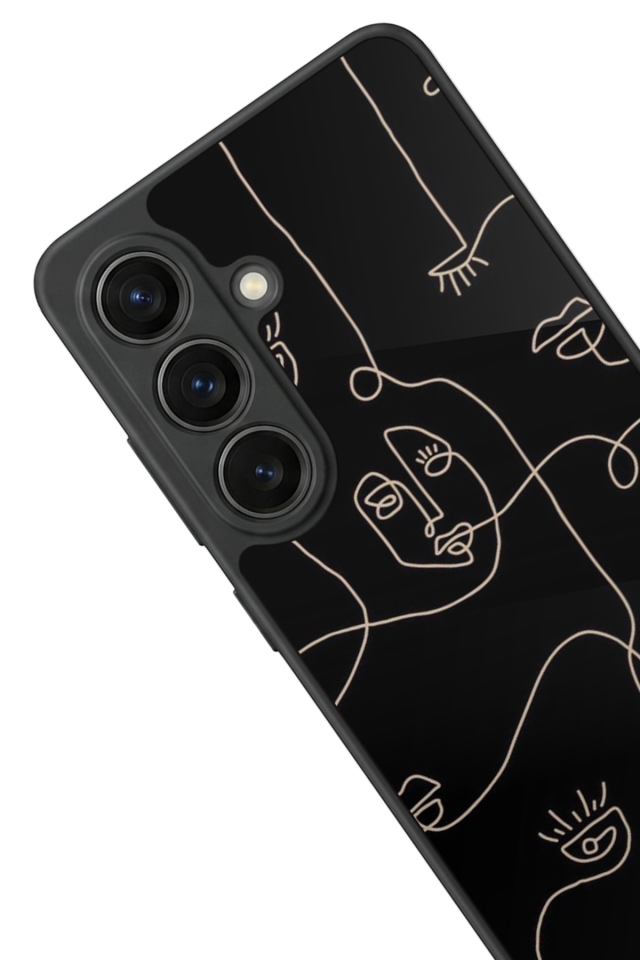 Samsung Galaxy S26 Uyumlu Line Art Tasarımlı Glossy Premium Kılıf