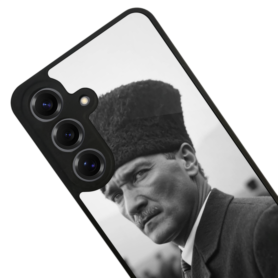 Samsung Galaxy S25 Uyumlu Mustafa Kemal Ataturk Tasarımlı Glossy Premium Kılıf
