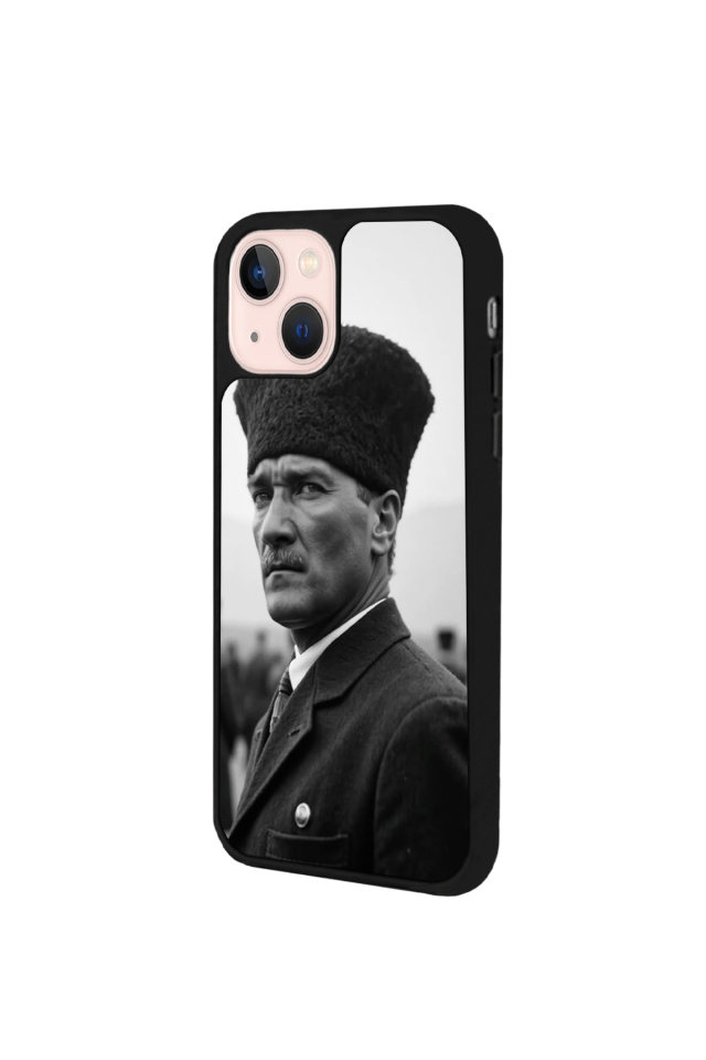 iPhone 13/14 Uyumlu Mustafa Kemal Ataturk Tasarımlı Glossy Premium Kılıf