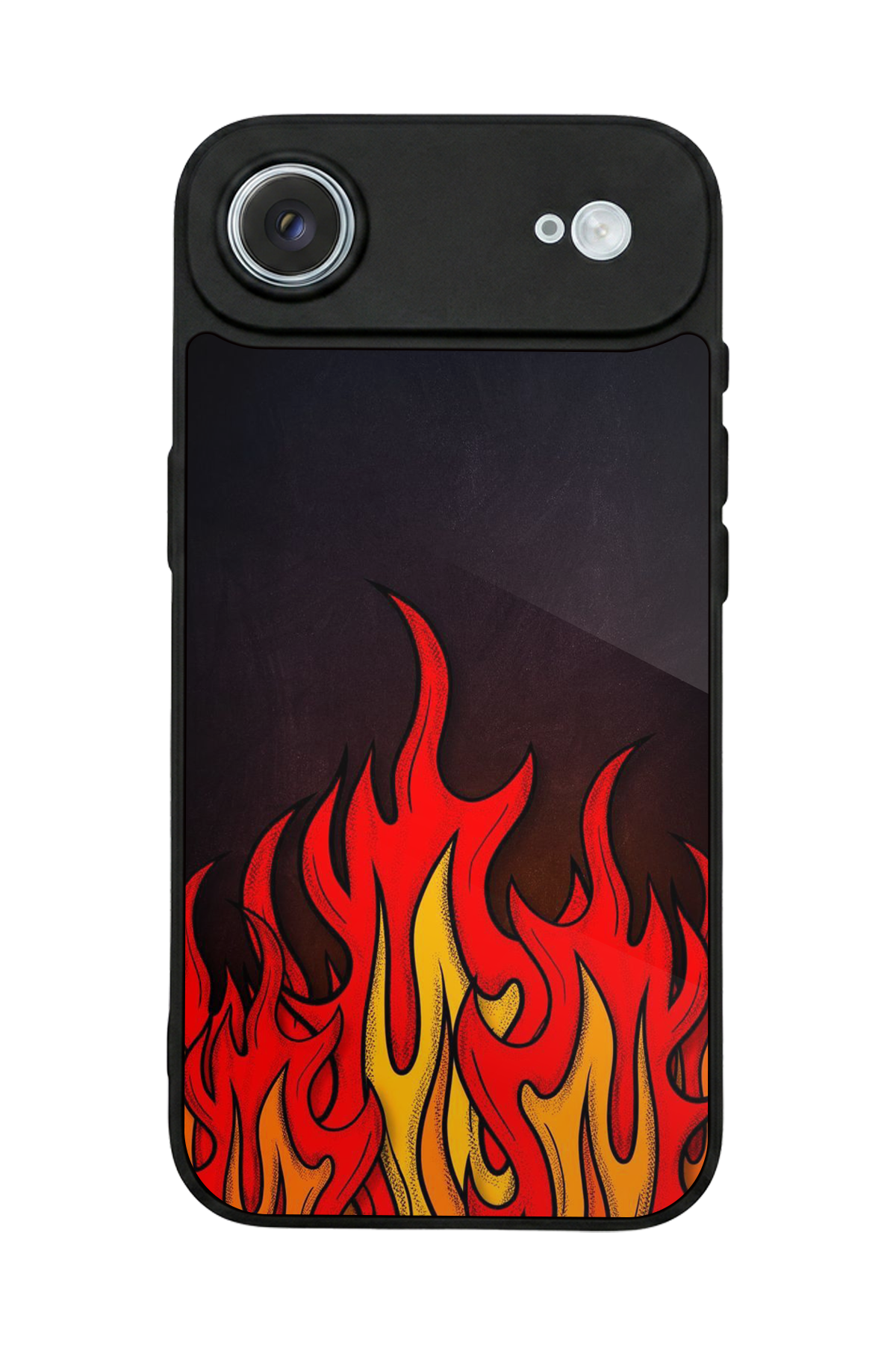 iPhone 17 Air Uyumlu Retro Flame Patterns Tasarımlı Glossy Premium Kılıf