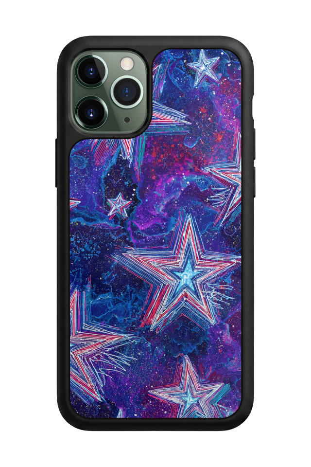 iPhone 11 Pro Max Uyumlu Retro Yildizlar Tasarımlı Glossy Premium Kılıf