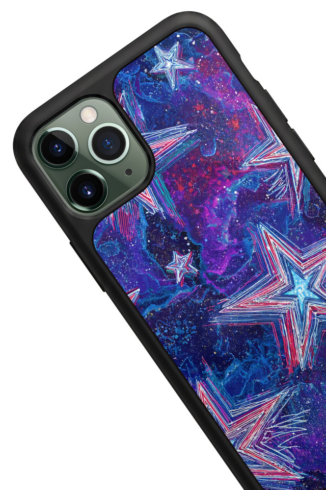 iPhone 11 Pro Max Uyumlu Retro Yildizlar Tasarımlı Glossy Premium Kılıf