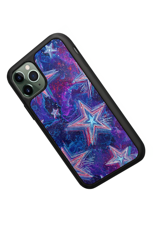 iPhone 11 Pro Max Uyumlu Retro Yildizlar Tasarımlı Glossy Premium Kılıf