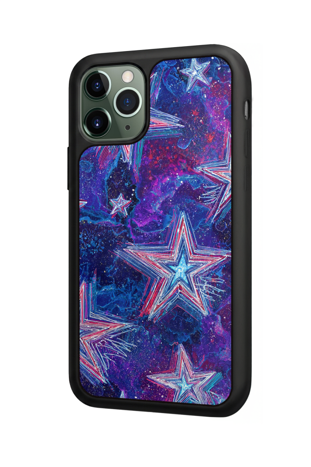 iPhone 11 Pro Max Uyumlu Retro Yildizlar Tasarımlı Glossy Premium Kılıf