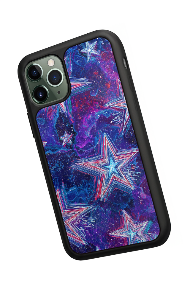 iPhone 11 Pro Max Uyumlu Retro Yildizlar Tasarımlı Glossy Premium Kılıf
