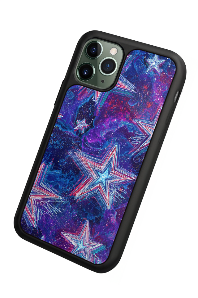 iPhone 11 Pro Max Uyumlu Retro Yildizlar Tasarımlı Glossy Premium Kılıf