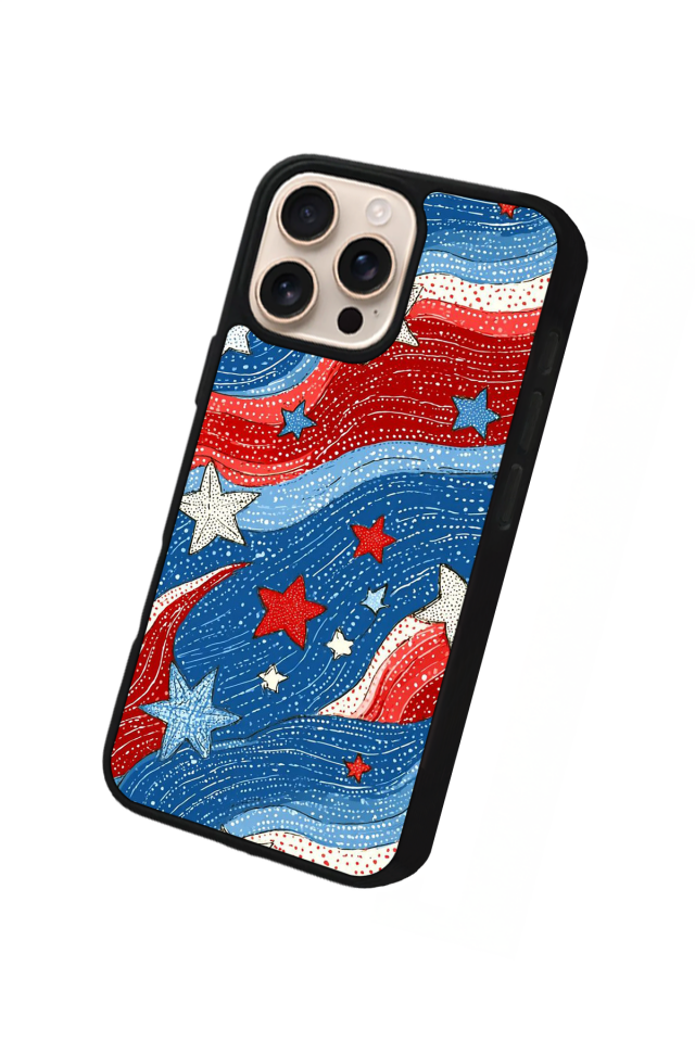iPhone 14 Pro Uyumlu Retro Yildizlar Tasarımlı Glossy Premium Kılıf