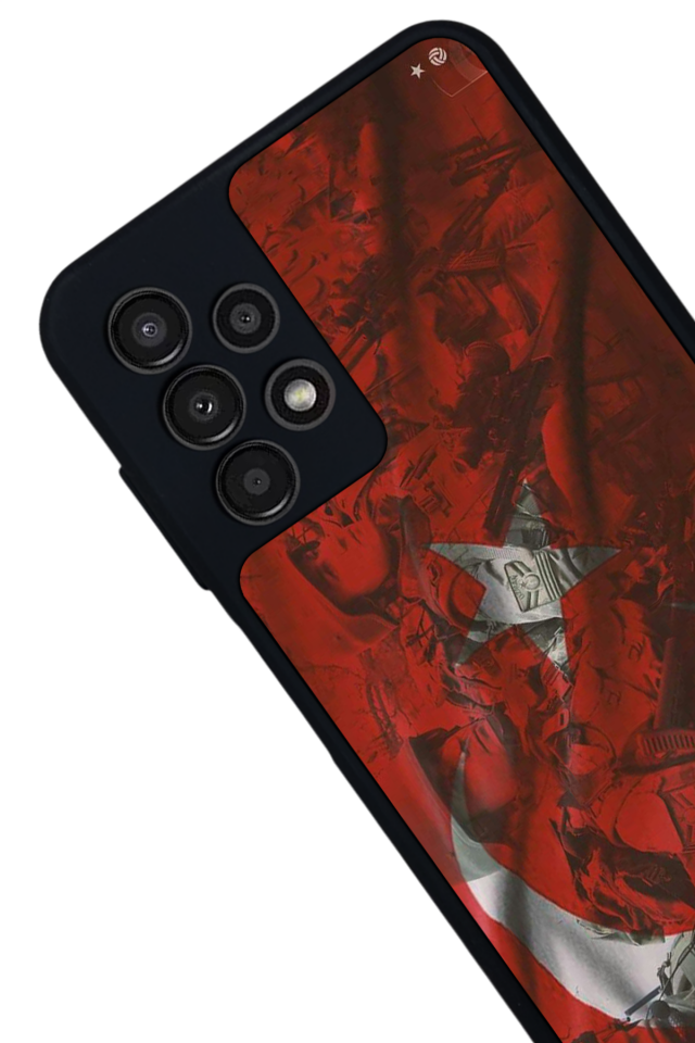 Samsung Galaxy A23 Uyumlu Türk Bayragi Tasarımlı Glossy Premium Kılıf