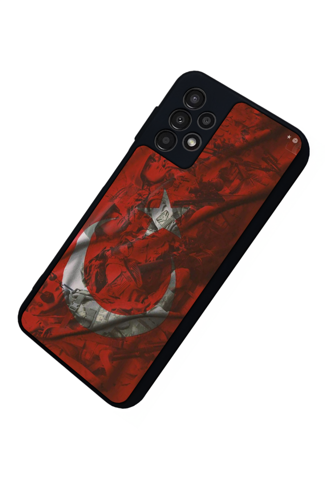 Samsung Galaxy A23 Uyumlu Türk Bayragi Tasarımlı Glossy Premium Kılıf