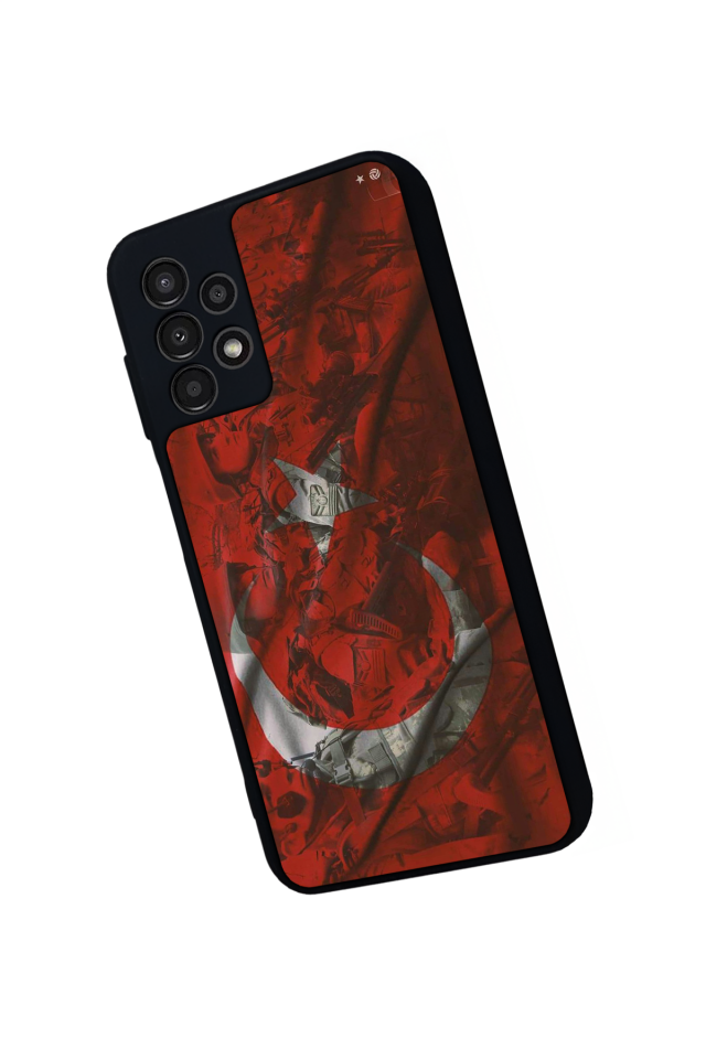 Samsung Galaxy A23 Uyumlu Türk Bayragi Tasarımlı Glossy Premium Kılıf