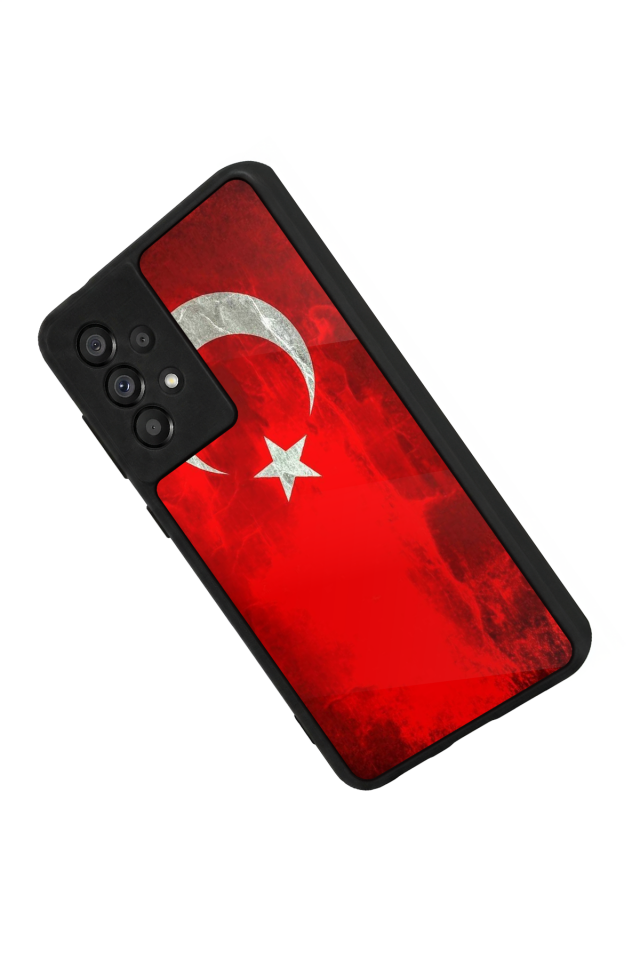Samsung Galaxy A73 Uyumlu Türk Bayragi Tasarımlı Glossy Premium Kılıf