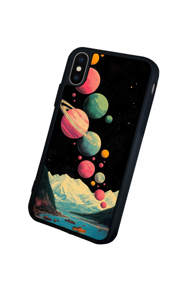 iPhone XS Max Uyumlu Uzay Tasarımlı Glossy Premium Kılıf