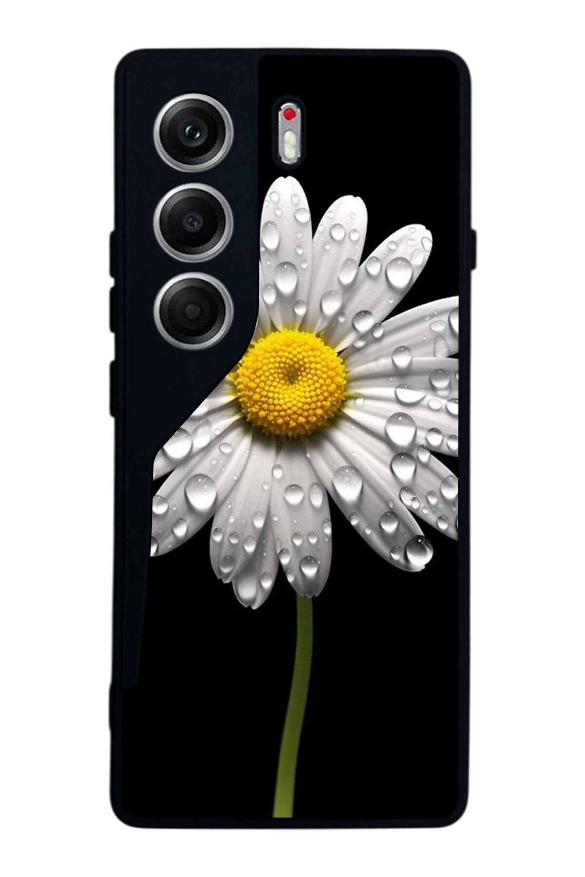 Tecno Camon 40 Uyumlu Papatya Tasarımlı Glossy Premium Kılıf