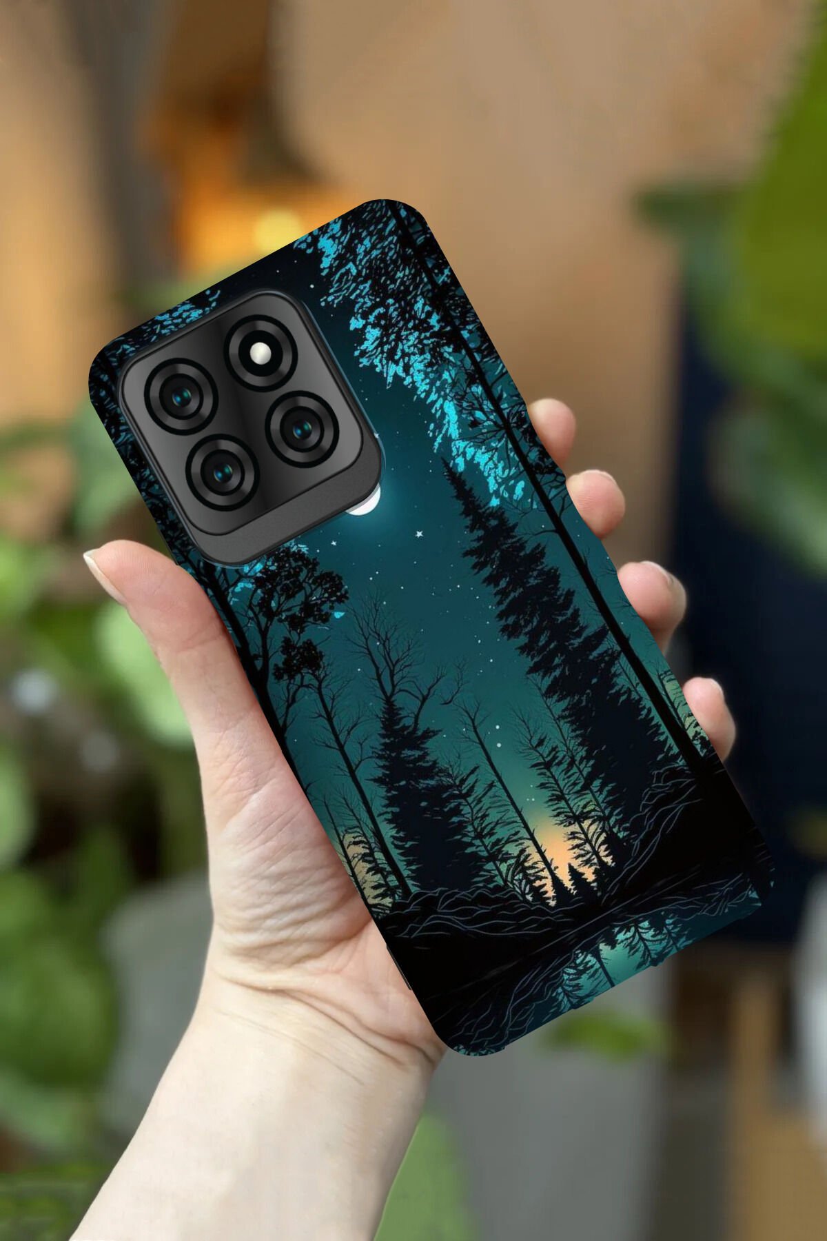 Reeder S71 Uyumlu Kamera Korumalı Doğa Manzarası Desenli HD Baskılı Silikon Kılıf