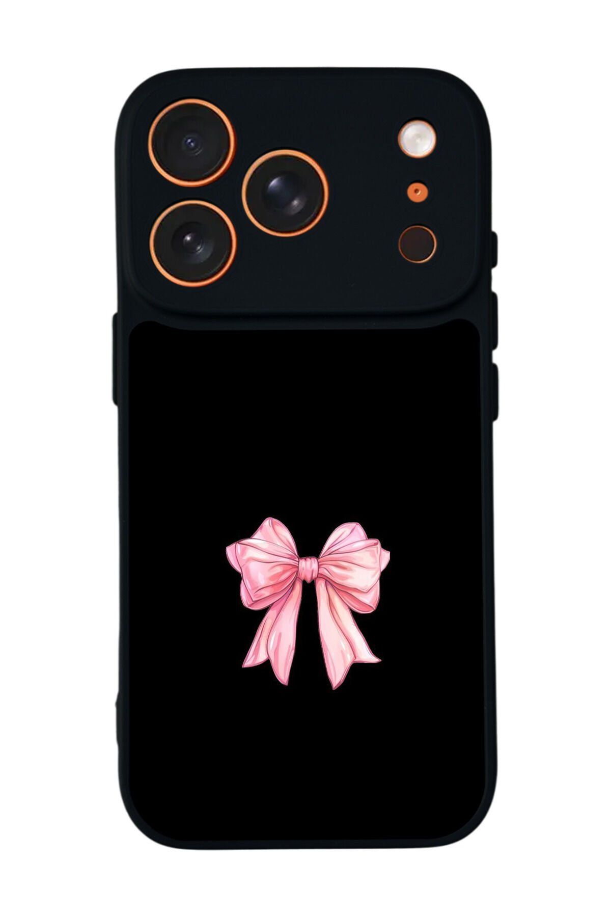 iPhone 17 Pro Uyumlu Kurdele Tasarımlı Glossy Premium Kılıf