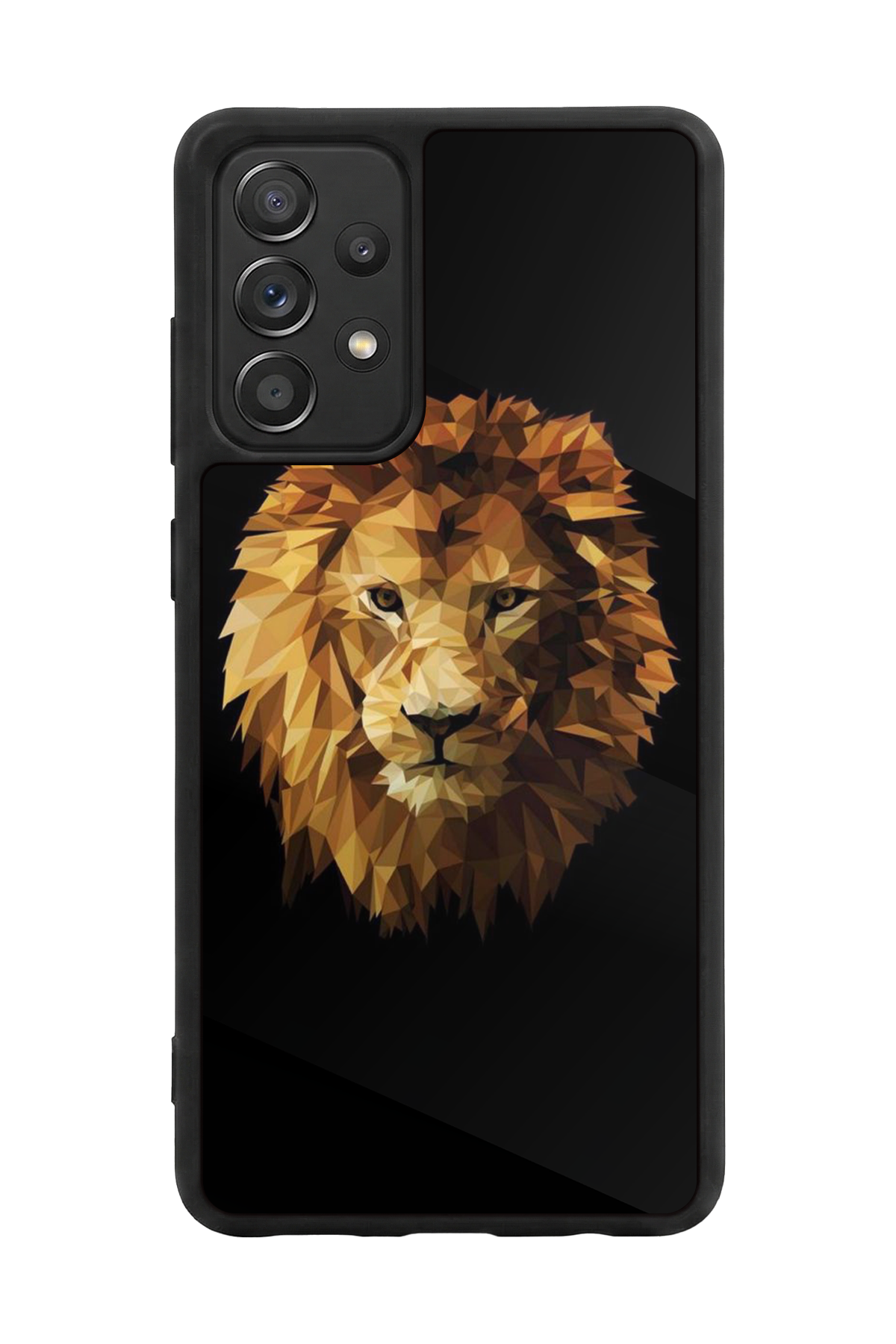 Samsung Galaxy A72 Uyumlu Aslan Tasarımlı Glossy Premium Kılıf