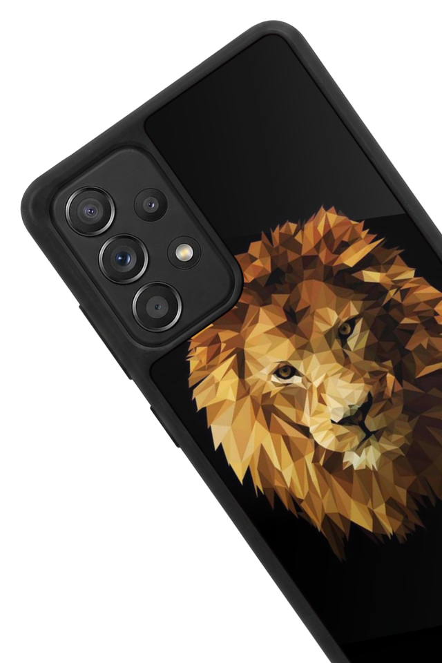 Samsung Galaxy A72 Uyumlu Aslan Tasarımlı Glossy Premium Kılıf