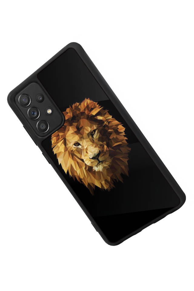 Samsung Galaxy A72 Uyumlu Aslan Tasarımlı Glossy Premium Kılıf