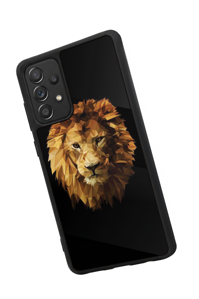 Samsung Galaxy A72 Uyumlu Aslan Tasarımlı Glossy Premium Kılıf